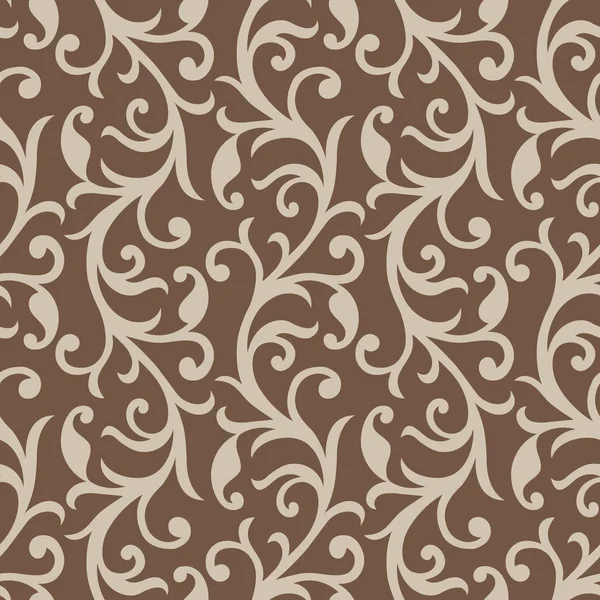 Padrão floral swirly vintage sem costura — Vetor de Stock