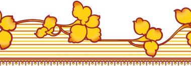 Kusursuz soyut çiçekli sınır tasarımı