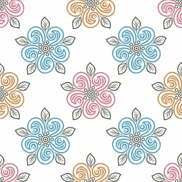 Motif Floral Vectoriel Abstrait Sans Couture — Image vectorielle