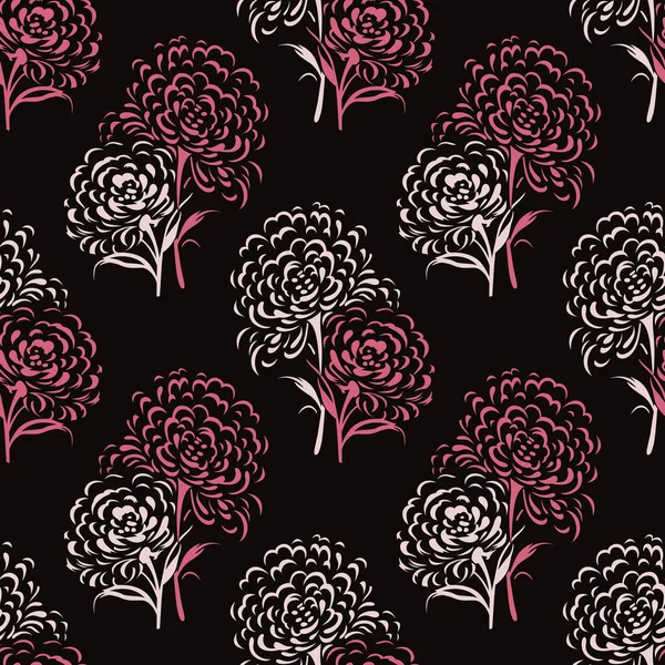 Vecteur Sans Couture Motif Fleur Rose — Image vectorielle