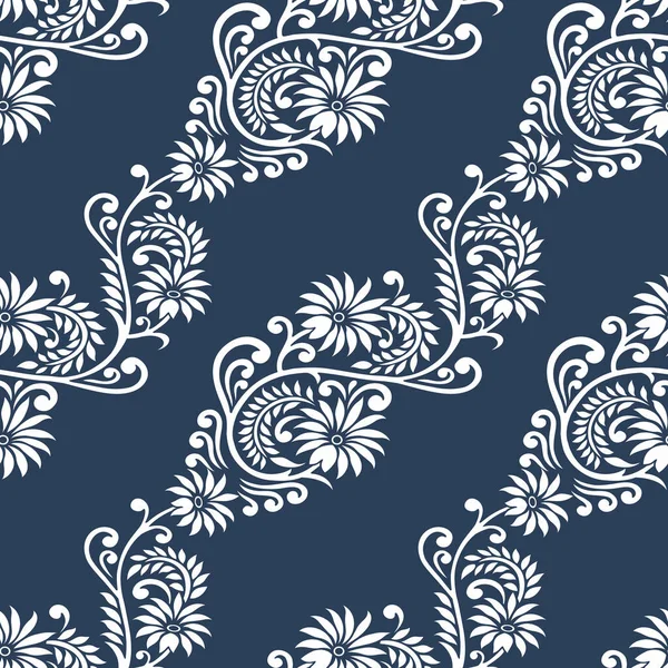 Diseño Patrón Floral Vectorial Sin Costuras — Vector de stock