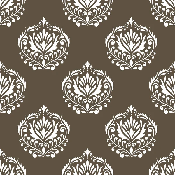 Seamless Damask Floral Pattern Design — Stock Vector