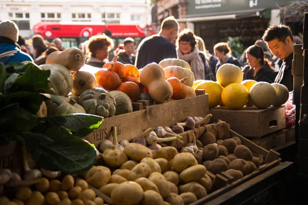 London January 2016 Fruits Vegetables Sale Borough Market — Stock Photo, Image