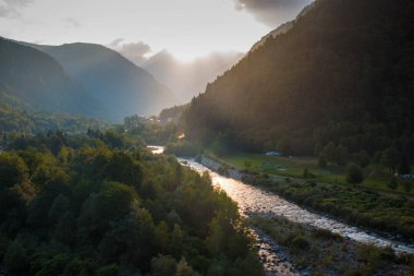 Scopello, Piedmont, İtalya sesi vadisinde, göz ardı.