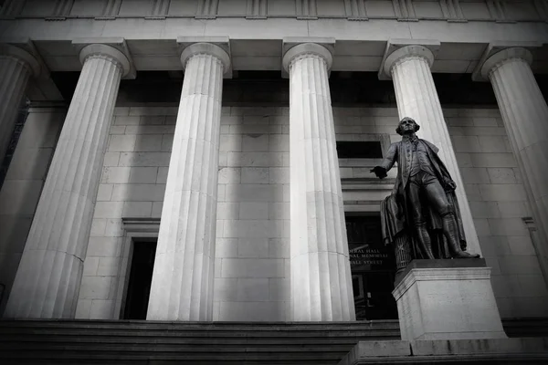 George Washington Statue Front Federal Hall Wall Street New York — Stock Photo, Image