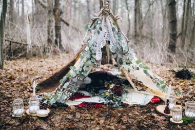 ormanda güzel rustik dekorasyon