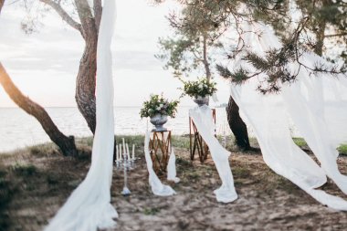 güzel düğün günü dekorasyon Gölü açık havada tarafından