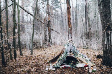 ormanda güzel rustik dekorasyon