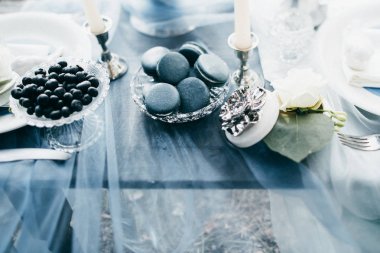 güzel düğün günü dekorasyon, Masa seti 