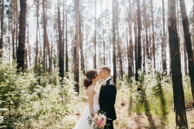 parkta kucaklayan genç güzel Çift