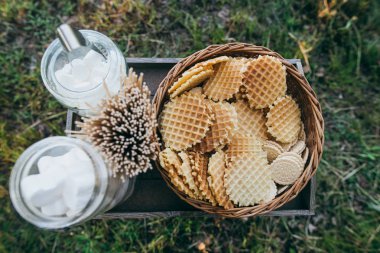 tatlı kurabiye sepeti, yakın çekim