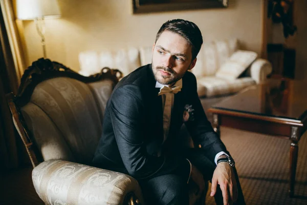 Young Handsome Man Posing Indoors — Stock Photo, Image