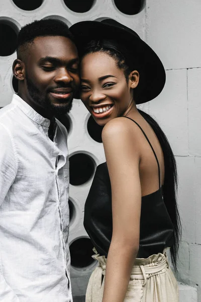 Portrait Couple Afro Américain Mode — Photo