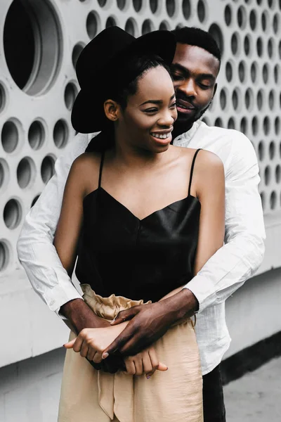 Portrait of beautiful stylish couple — Stock Photo, Image