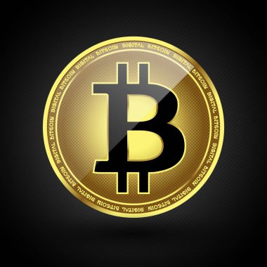 Vektör altın bitcoin Kripto