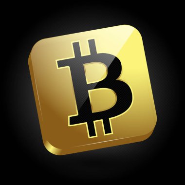 Vektör altın bitcoin Kripto