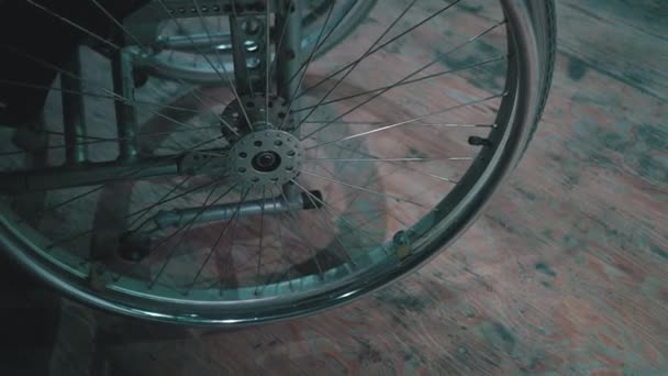 Wheel Wheelchair Slow Motion — Stock Video