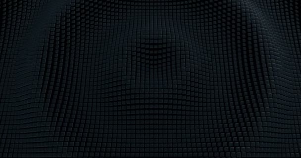 Black Cubes Wave Motion Abstract Geometric Background Seamless Loop Animation — Stockvideo