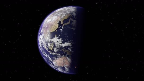 Planet earth rotating in Space. — Stock Video