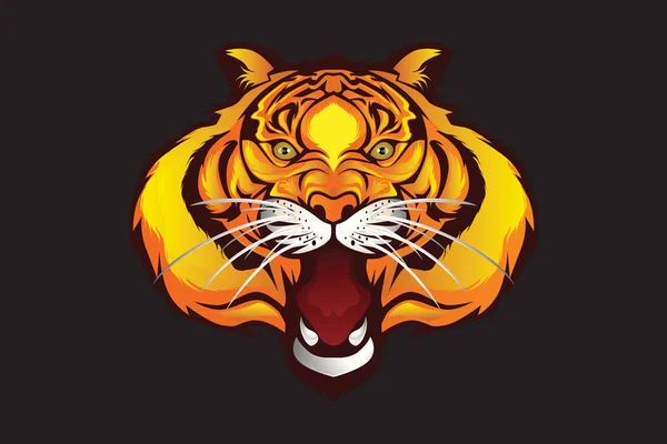Tigeren Symboliserer Magt Magt – Stock-vektor