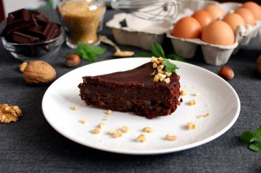 İçindekiler, glüten için mutfak malzemeleri, bedava pasta. Diyet gıda konsepti. Kopyalama alanı olan üst görünüm.