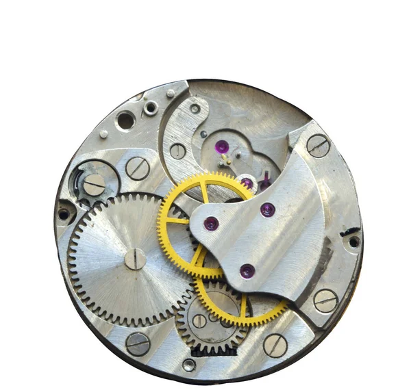 Mecânica velha do relógio. close up, macro shot . — Fotografia de Stock