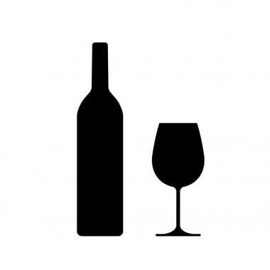 Beyaz arka plan üzerinde izole şarap cam kutsal kişilerin resmi ile şarap şişesi.