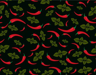 Sıcak biber biber ve bazil ile Seamless Modeli