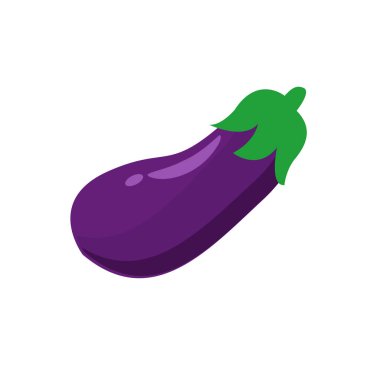 Beyaz arka plan üzerinde taze patlıcan sebze