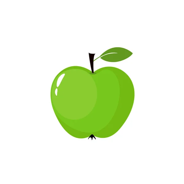 Vector icono de manzana verde . — Vector de stock
