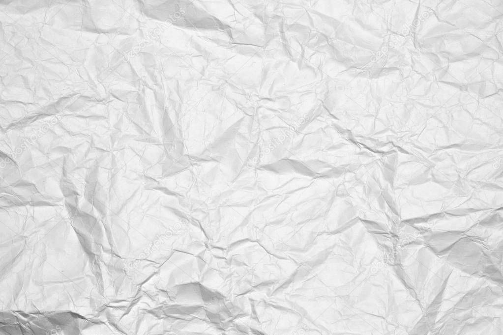 Background of a white crumpled paper.