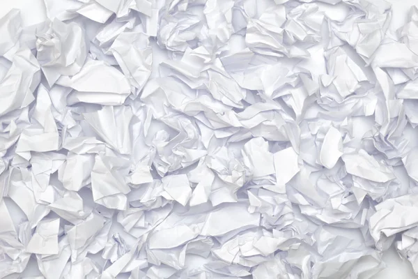 Φόντο Λευκό Τσαλακωμένο Ελαστικοποιημένων Φύλλα Χαρτιού — Φωτογραφία Αρχείου
