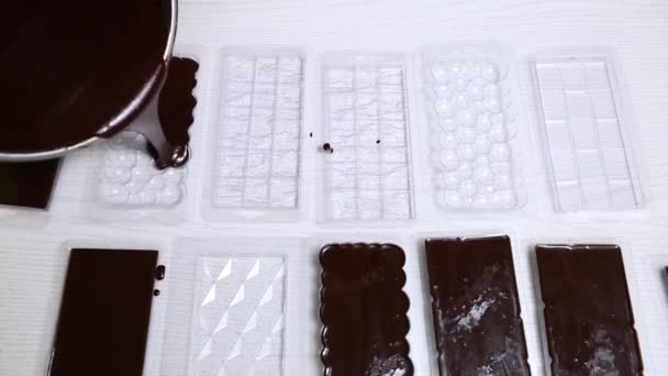 Gør Barer Chokolade Nærbillede – Stock-video