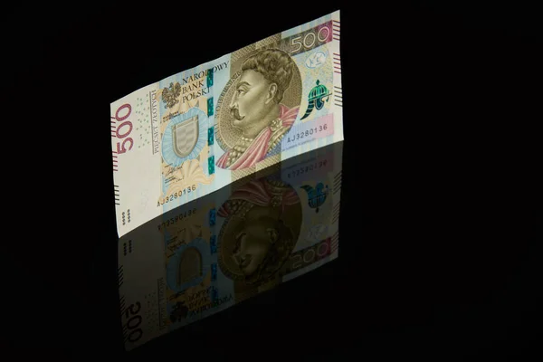 Одноразовая Банкнота Черном Фоне — стоковое фото