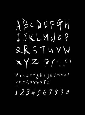 vektör yazı tipleri / el yazısı kaligrafi 