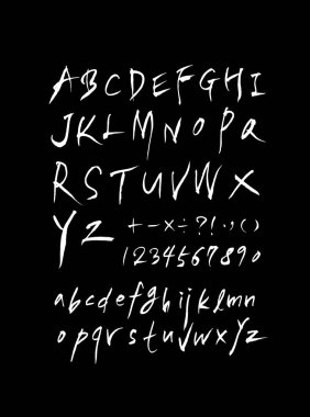 vektör yazı tipleri / el yazısı kaligrafi 