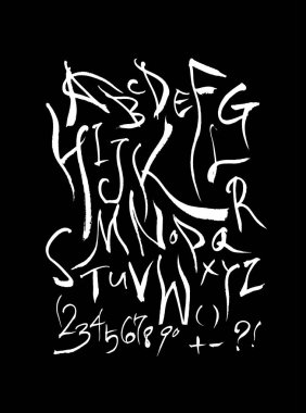 vektör yazı tipleri / el yazısı kaligrafi 