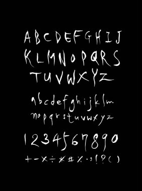 vektör yazı tipleri / el yazısı kaligrafi 