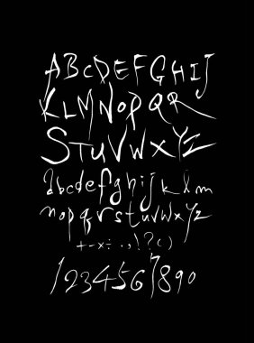 vektör yazı tipleri / el yazısı kaligrafi 