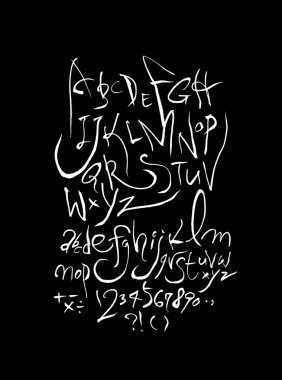 vektör yazı tipleri / el yazısı kaligrafi 