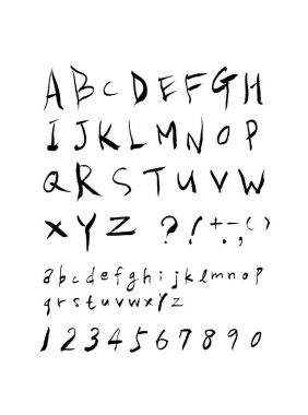 vektör yazı tipleri / el yazısı kaligrafi 