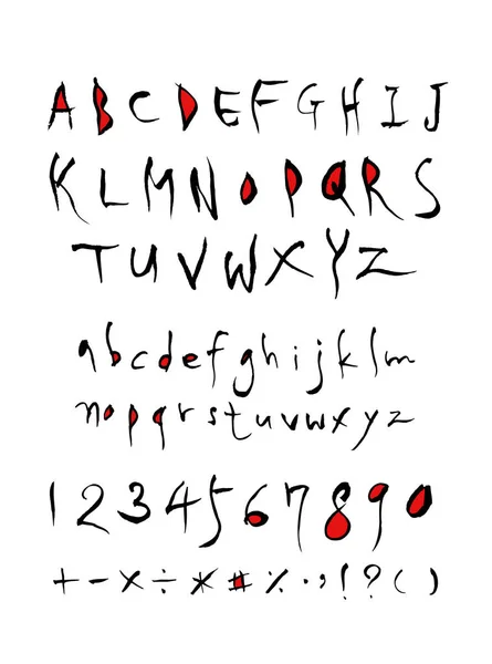 Vectorlettertypen Handgeschreven Kalligrafie — Stockvector