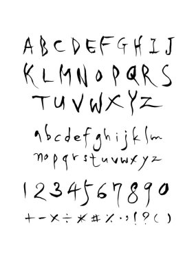 vektör yazı tipleri / el yazısı kaligrafi 