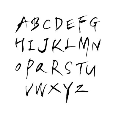 vektör yazı tipleri / el yazısı kaligrafi 