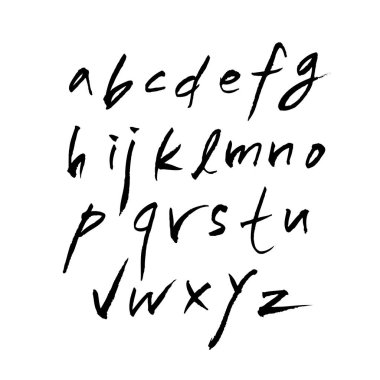 vektör yazı tipleri / el yazısı kaligrafi 