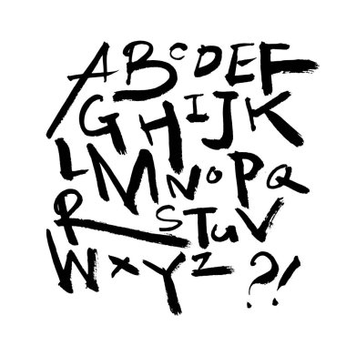 vektör yazı tipleri / el yazısı kaligrafi 