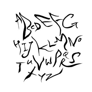 vektör yazı tipleri / el yazısı kaligrafi 