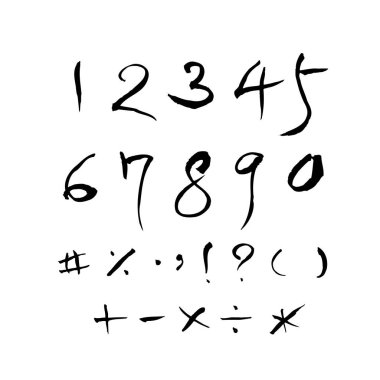 vektör yazı tipleri / el yazısı kaligrafi 