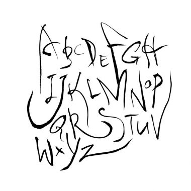 vektör yazı tipleri / el yazısı kaligrafi 