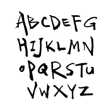 vektör yazı tipleri / el yazısı kaligrafi 